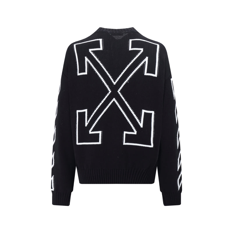 OFF-Whlte Intarsia Knit Sweater#11