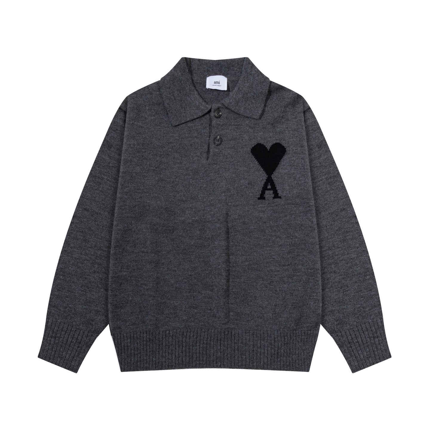 AMI PARISCotton & Wool Sweater - Premium Blend Knitwear