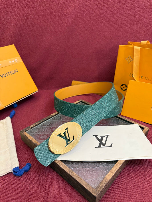 LOUIS VUITTON New Men's Green Belt