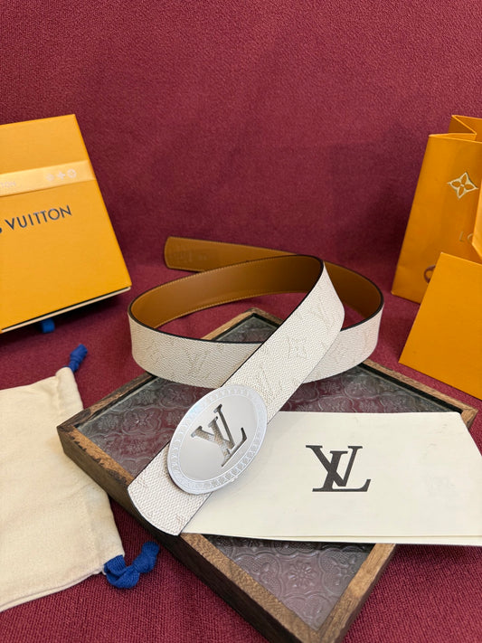 LOUIS VUITTON New Men's White Belt