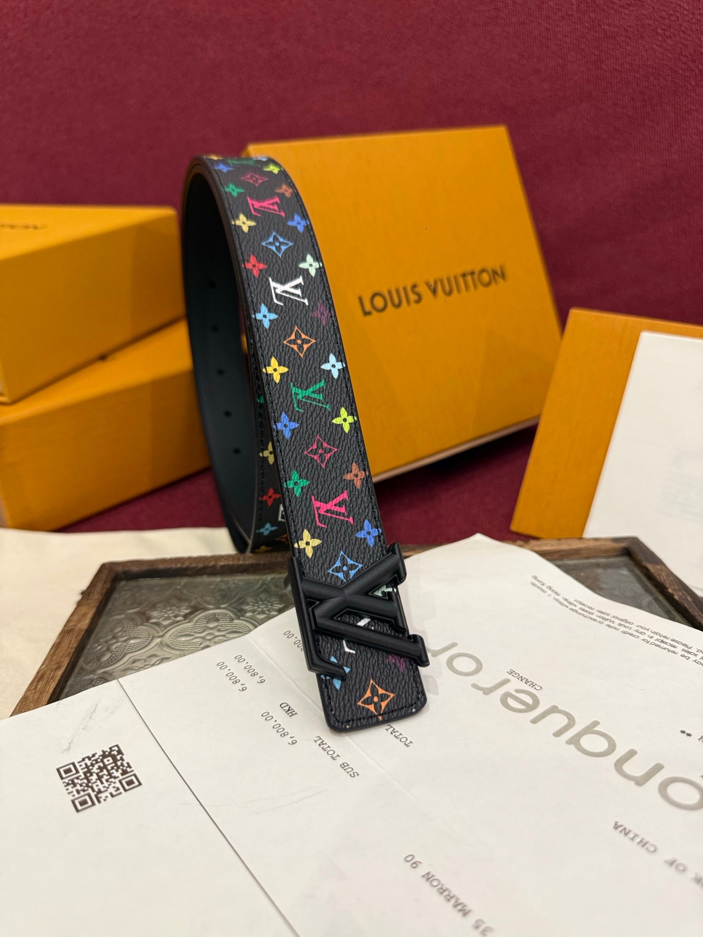 LOUIS VUITTON Men's Classic Monogram Belt