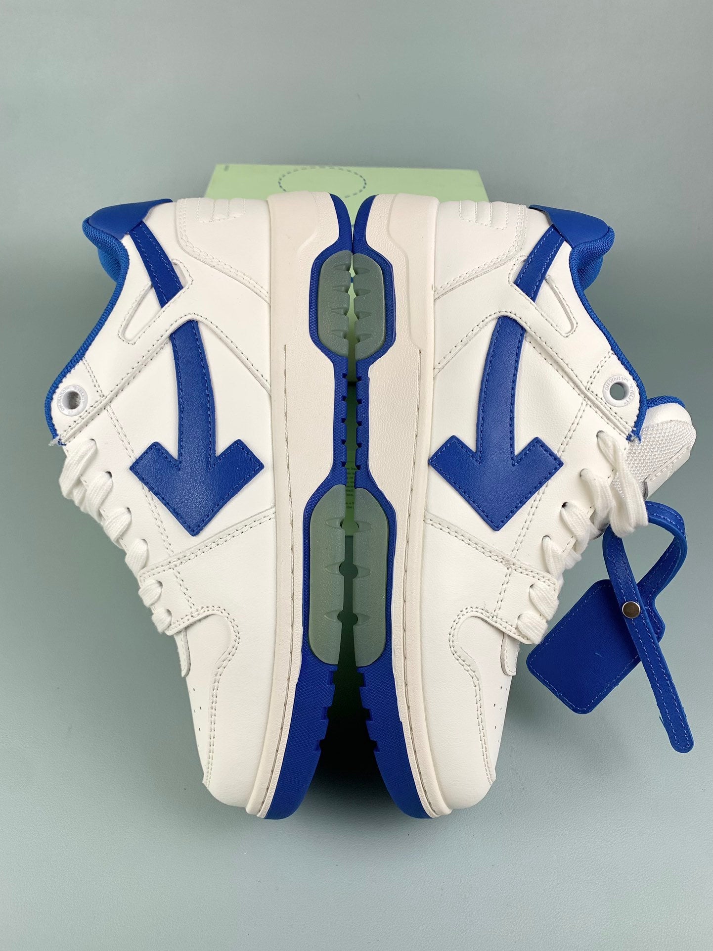 Off-White White/Blue Sneakers (Runs half a size small)