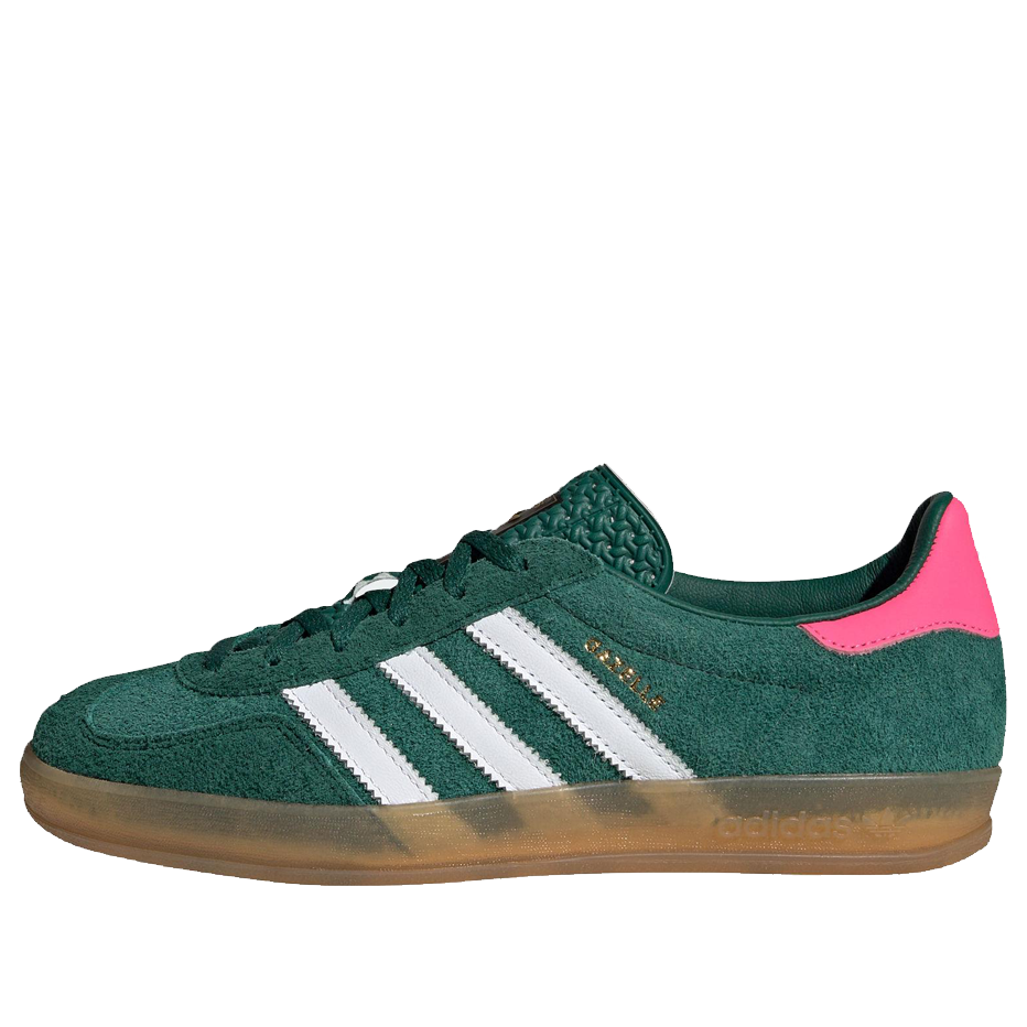 Womens adidas Gazelle Indoor Shoes Collegiate Green Pink IG5929