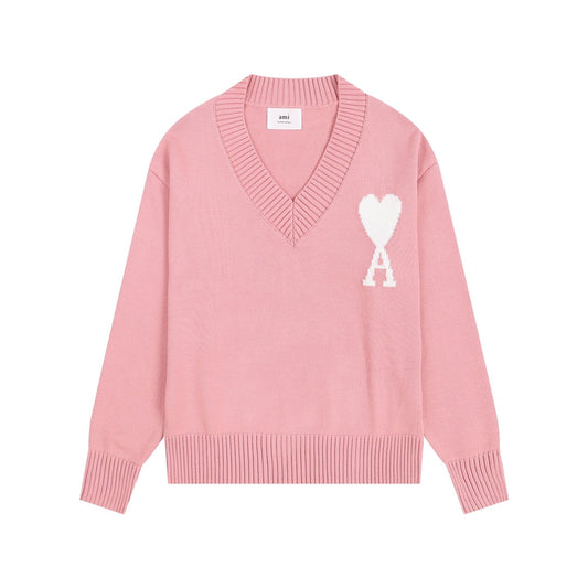 AMI PARIS Cotton and wool sweater
