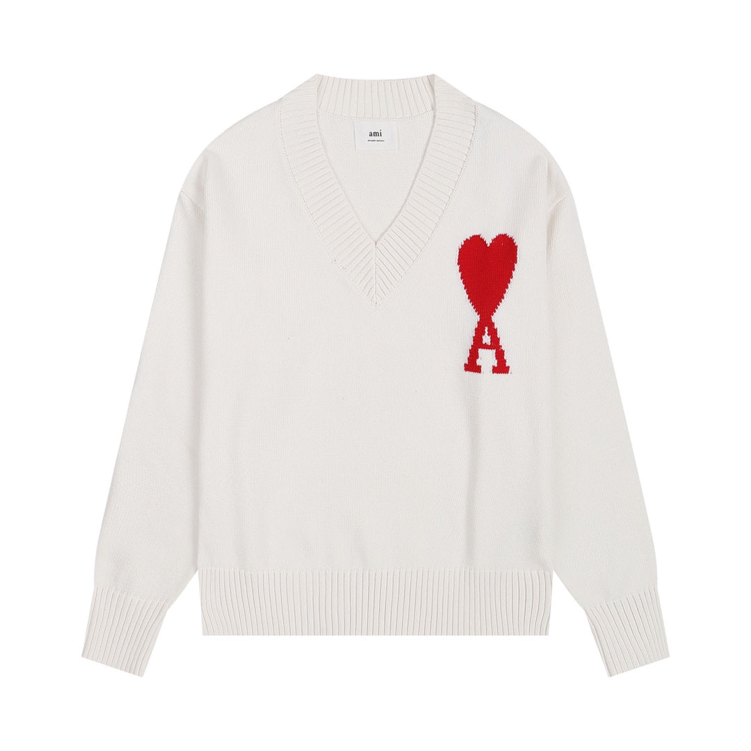 AMI PARIS Cotton and wool sweater