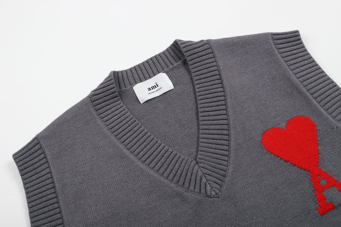 AMIPARIS Sweater Vest - Premium Cotton & Wool Blend