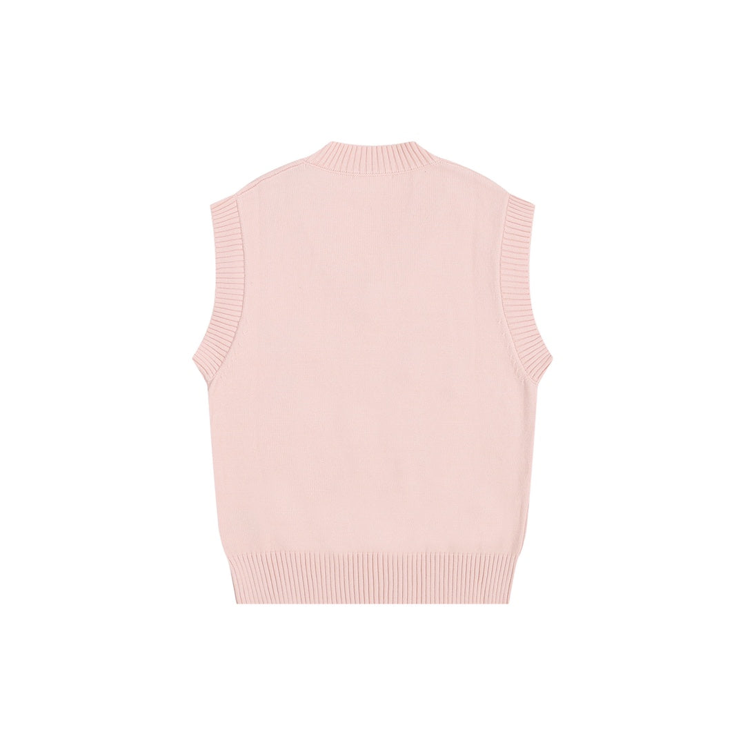 AMI PARIS Sweater Vest - Premium Cotton & Wool Blend
