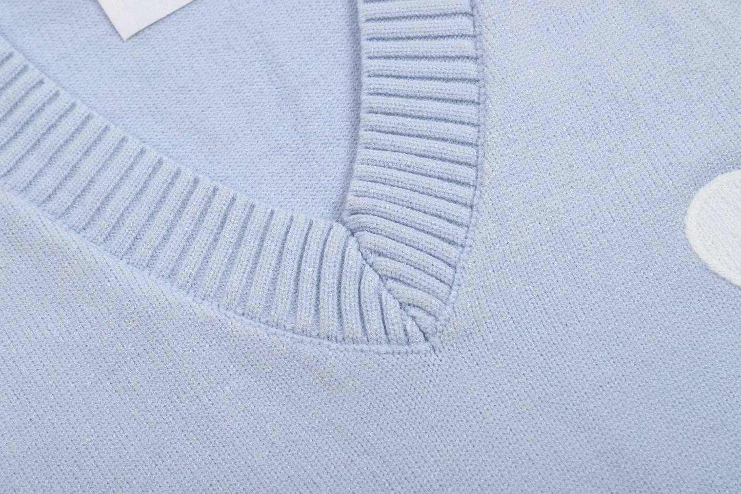 AMI PARIS Sweater Vest - Premium Cotton & Wool Blend