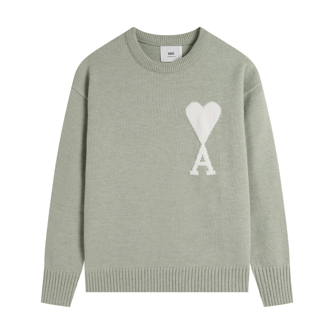 AMI PARIS Cotton and wool sweater