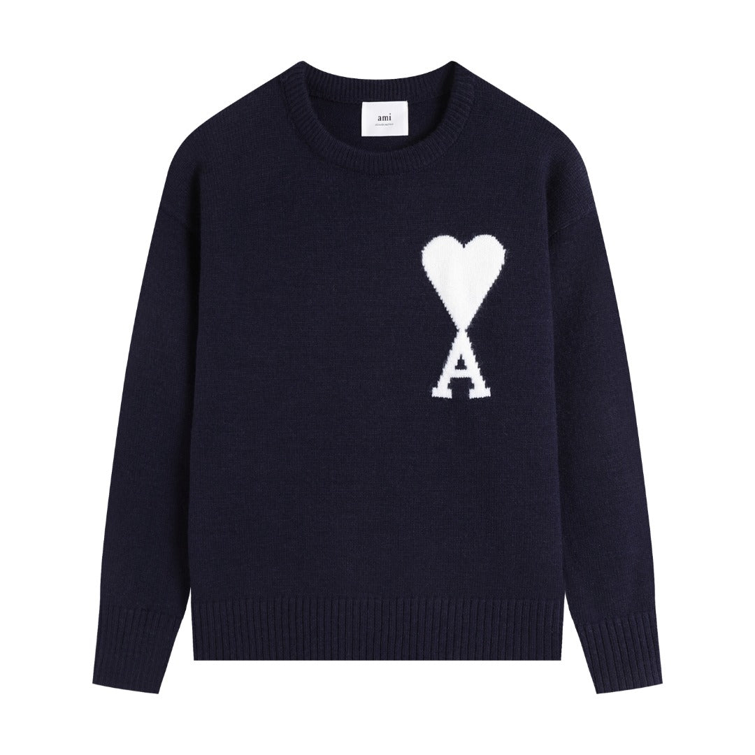 AMI PARIS Cotton and wool sweater