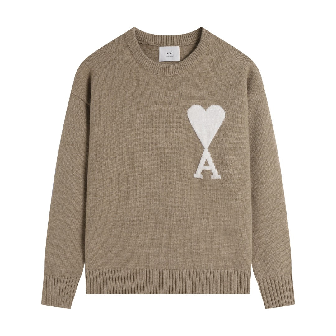 AMI PARIS Cotton and wool sweater