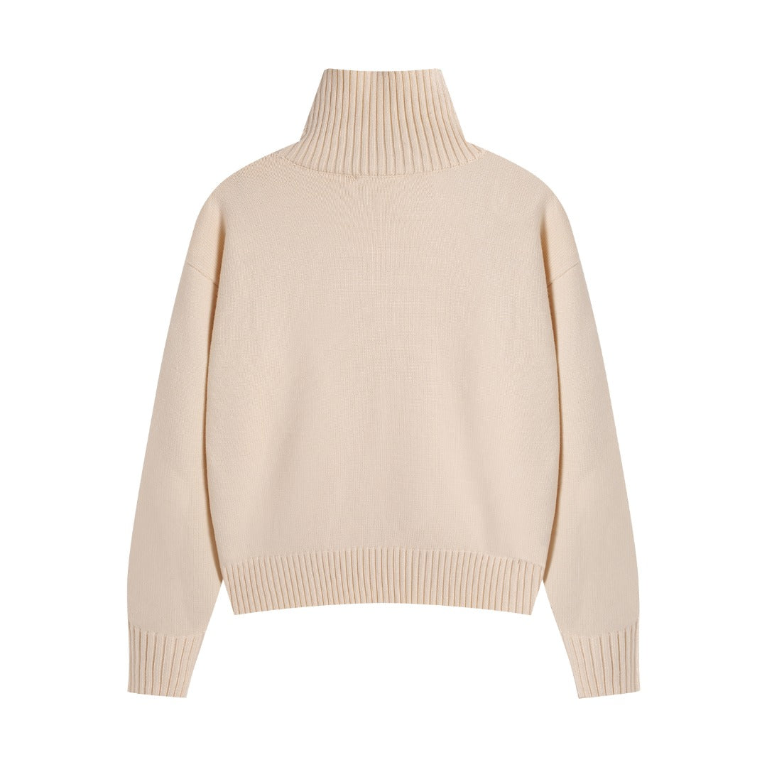 AMIPARIS Cotton & Wool Sweater - Premium Blend Knitwear