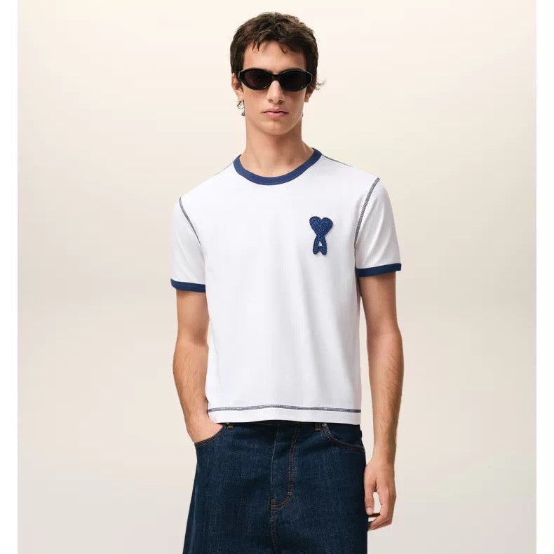 AMI PARIS  Unisex Casual T-Shirt