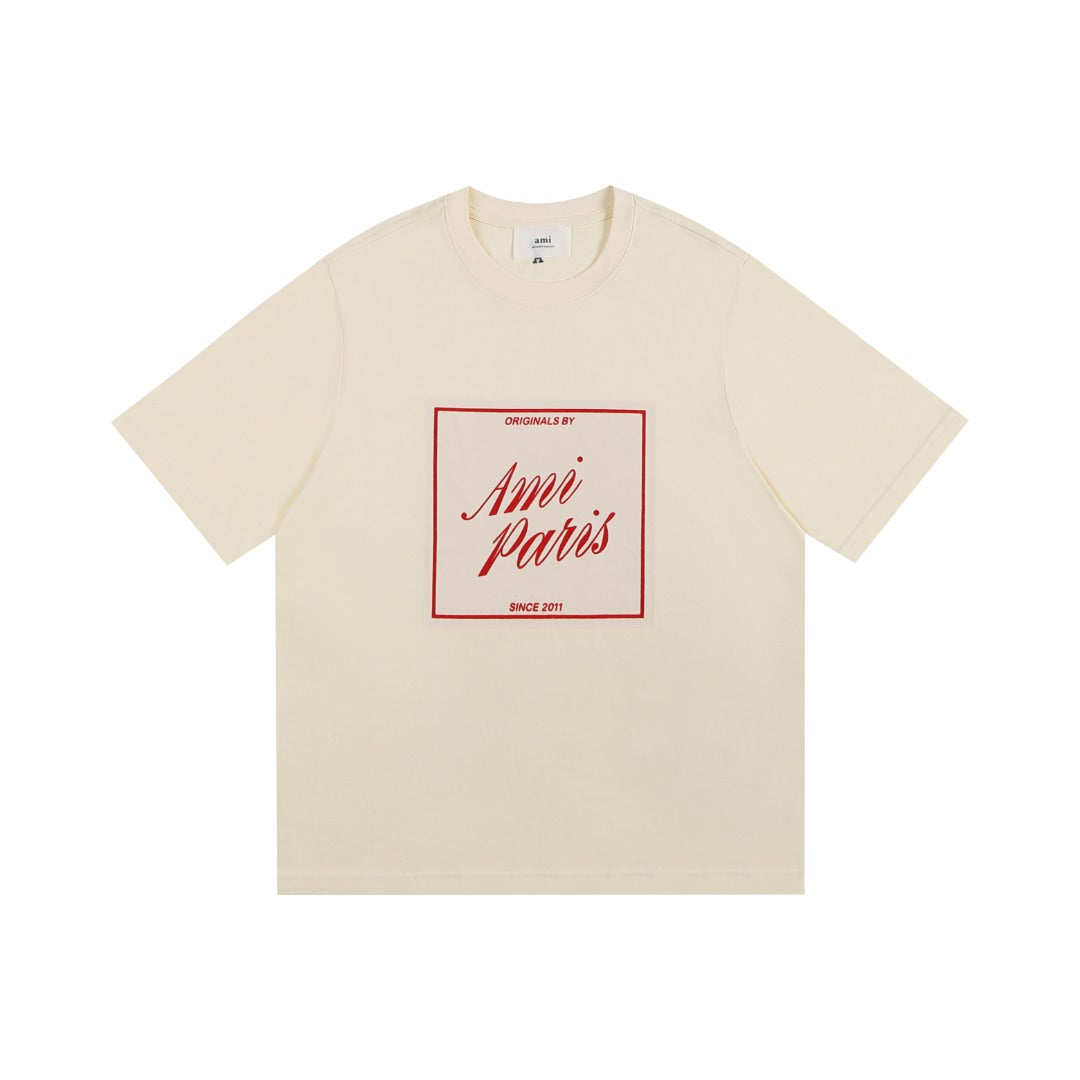 AMI PARIS  Unisex Casual T-Shirt