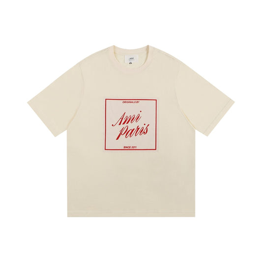 AMI PARIS  Unisex Casual T-Shirt