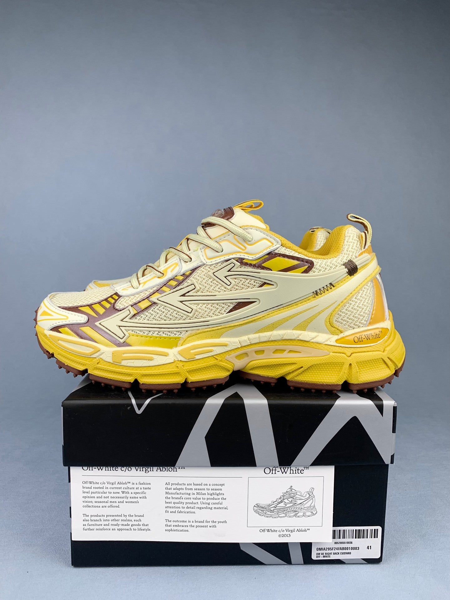 Off-White Yellow-Brown Sneakers
