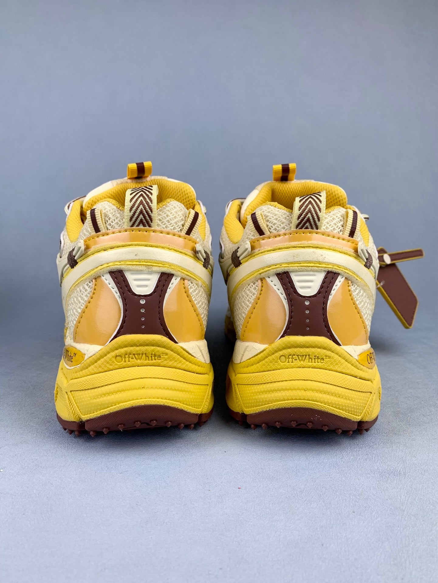 Off-White Yellow-Brown Sneakers