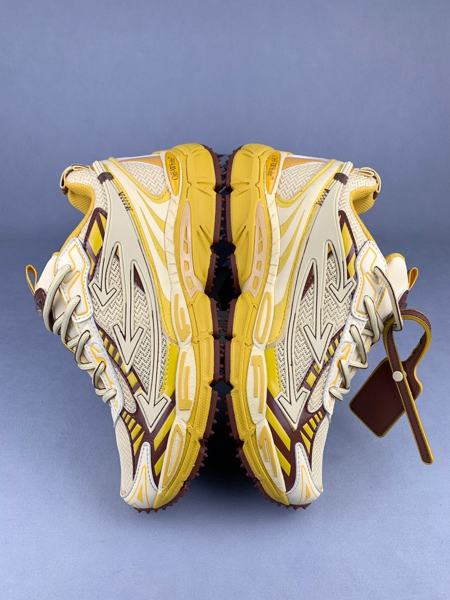 Off-White Yellow-Brown Sneakers