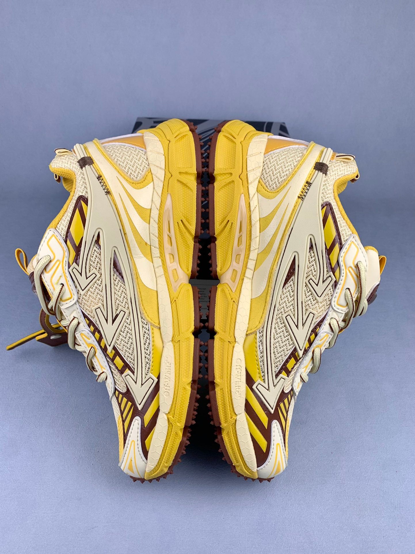 Off-White Yellow-Brown Sneakers