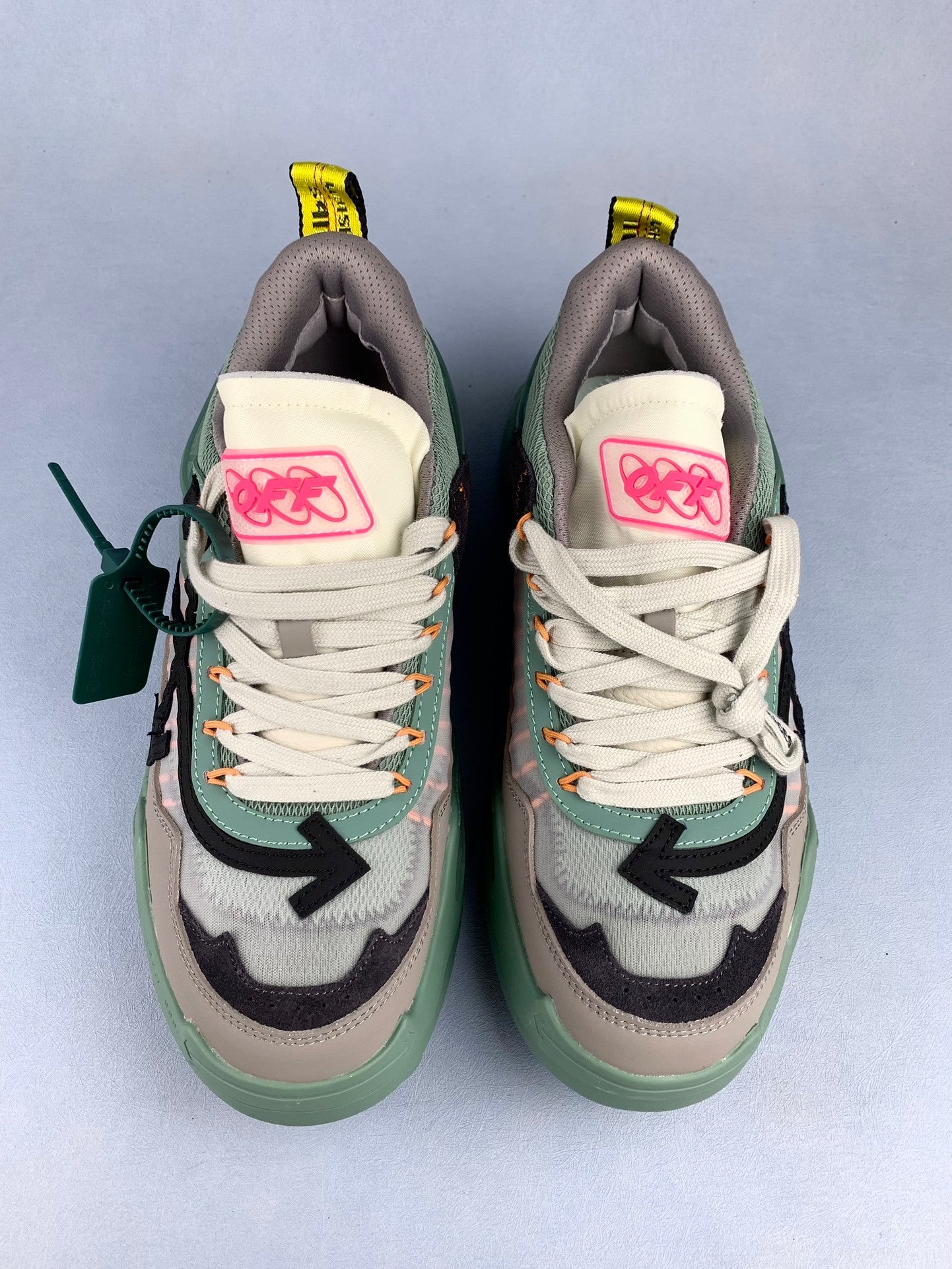 Off-White Grey-Green Sneakers