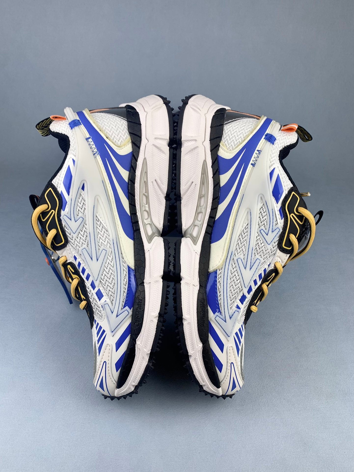 Off-White White and Blue Sneakers