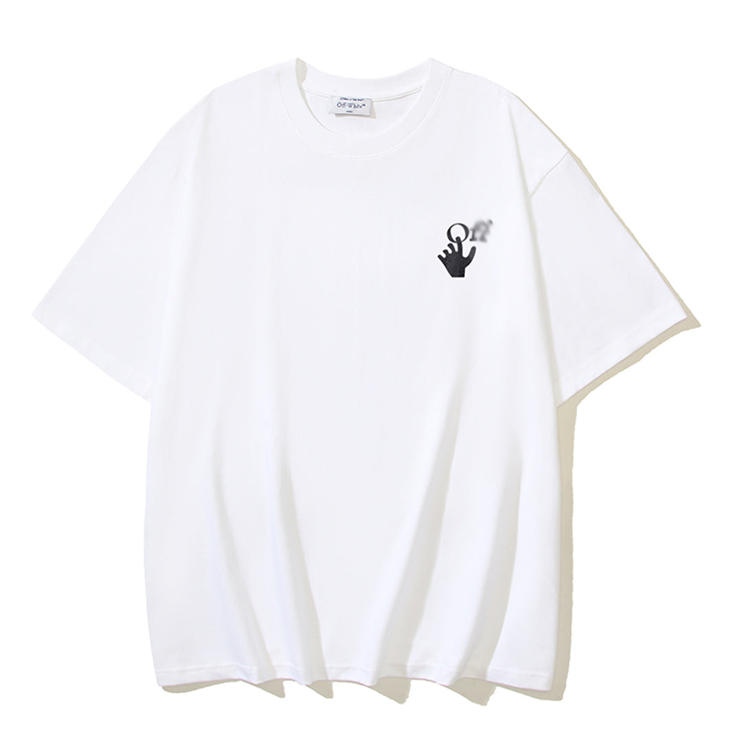 OFF-WHITEArrow Logo Cotton T-Shirt - Pure Minimalist Style