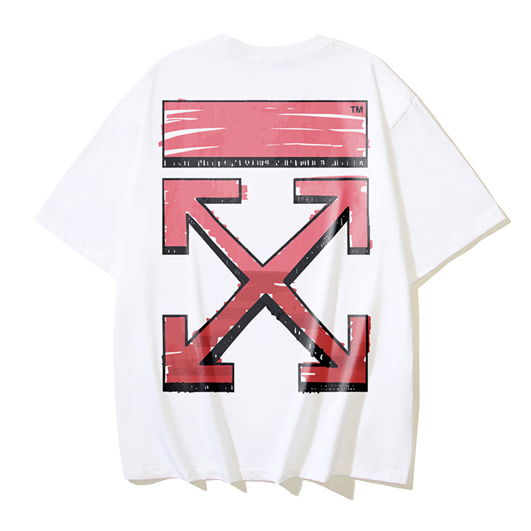 OFF-WHITEArrow Logo Cotton T-Shirt - Pure Minimalist Style