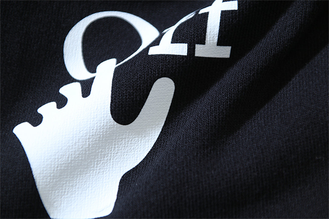 OFF-WHITELogo Print Hoodie Jacket - Premium Cotton Streetwear Hybrid