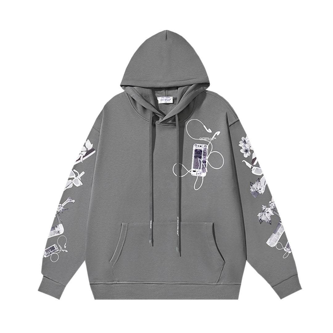 OFF-WHITELogo Print Hoodie - Premium Cotton Streetwear Pullover