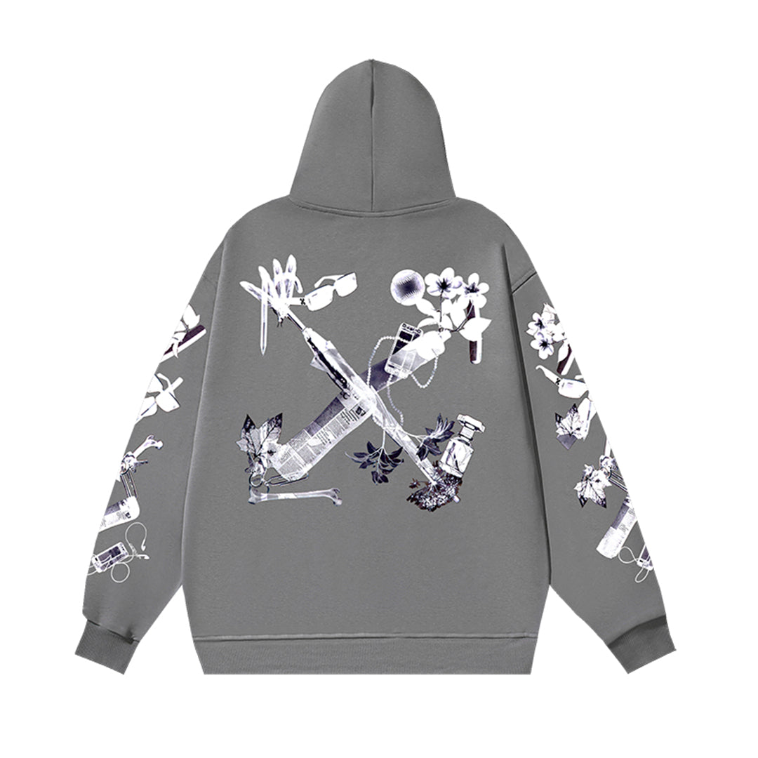 OFF-WHITELogo Print Hoodie - Premium Cotton Streetwear Pullover