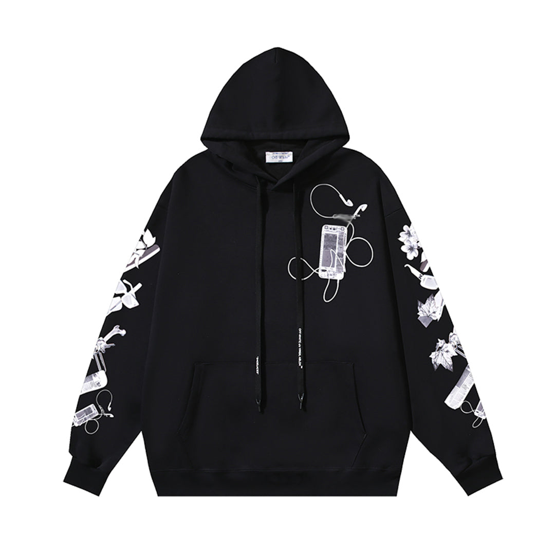 OFF-WHITELogo Print Hoodie - Premium Cotton Streetwear Pullover