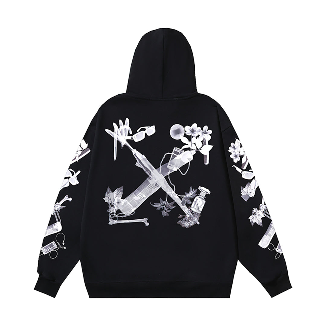 OFF-WHITELogo Print Hoodie - Premium Cotton Streetwear Pullover