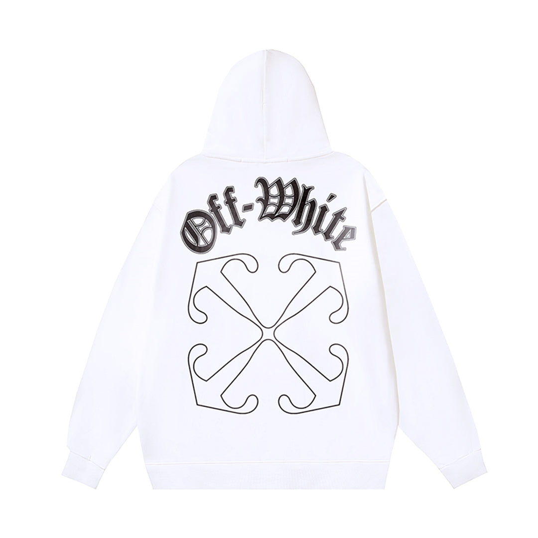 OFF-WHITELogo Print Hoodie - Premium Cotton Streetwear Pullover