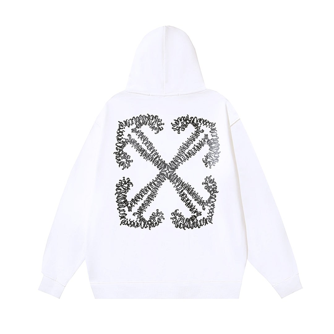 OFF-WHITELogo Print Hoodie - Premium Cotton Streetwear Pullover
