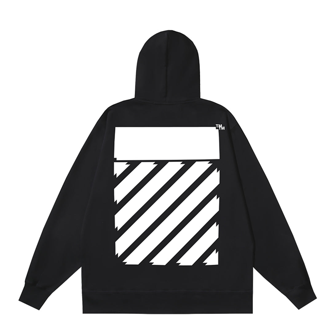 OFF-WHITELogo Print Hoodie Jacket - Premium Cotton Streetwear Hybrid