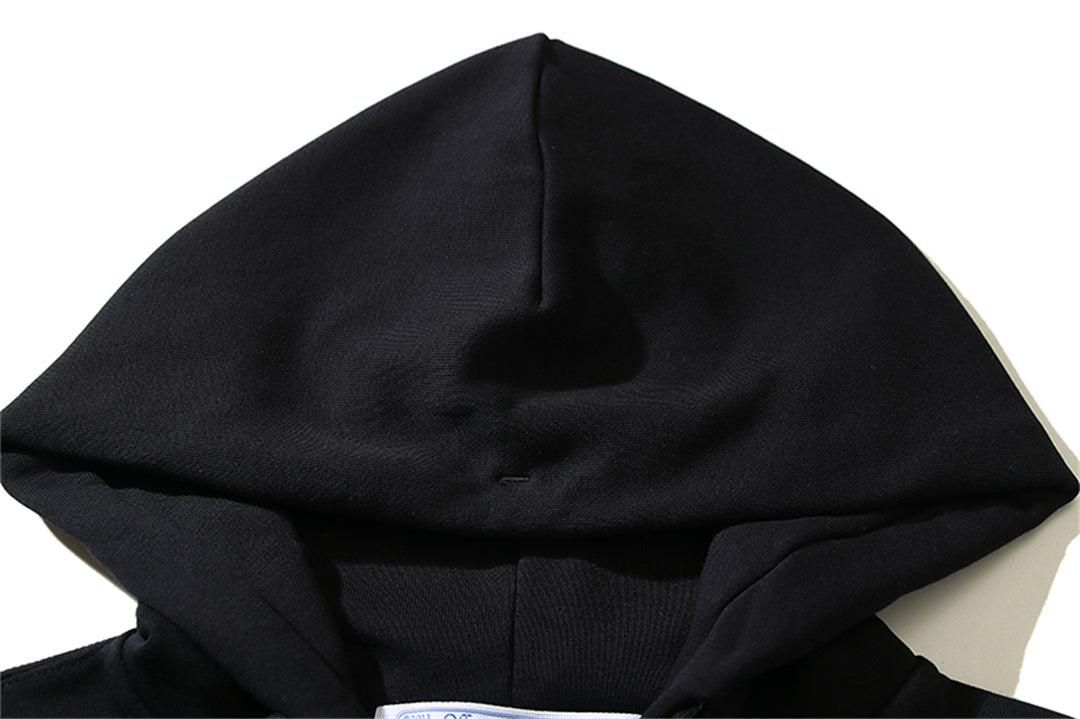 OFF-WHITELogo Print Hoodie Jacket - Premium Cotton Streetwear Hybrid
