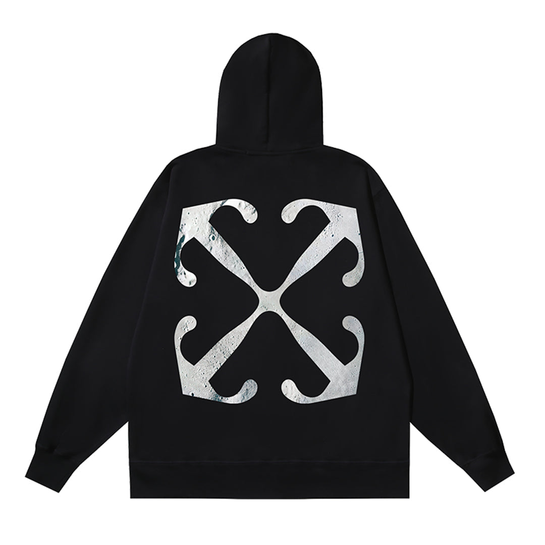 OFF-WHITELogo Print Hoodie Jacket - Premium Cotton Streetwear Hybrid