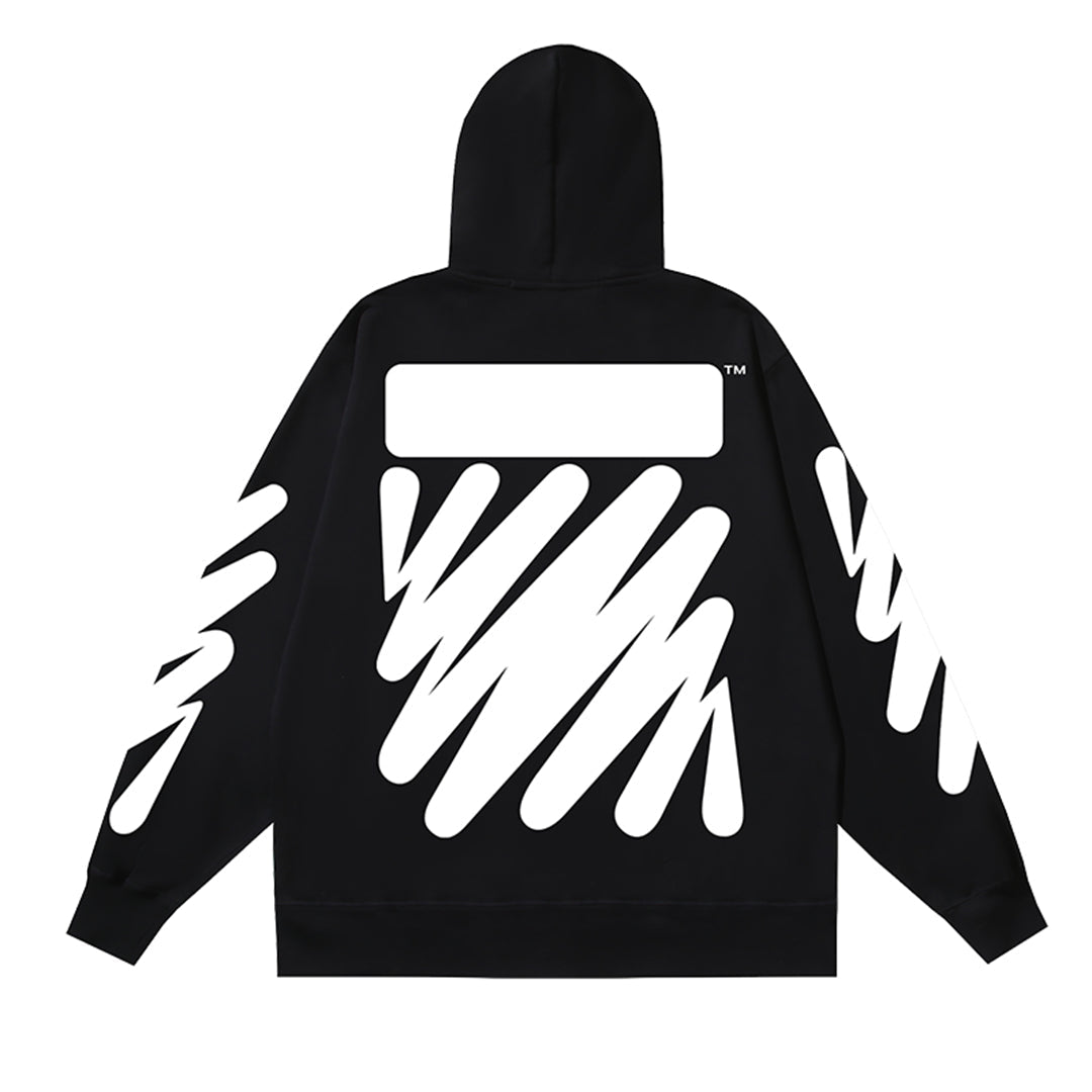 OFF-WHITELogo Print Hoodie Jacket - Premium Cotton Streetwear Hybrid