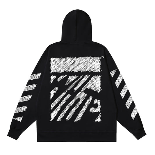 OFF Logo Print Hoodie Jacket
