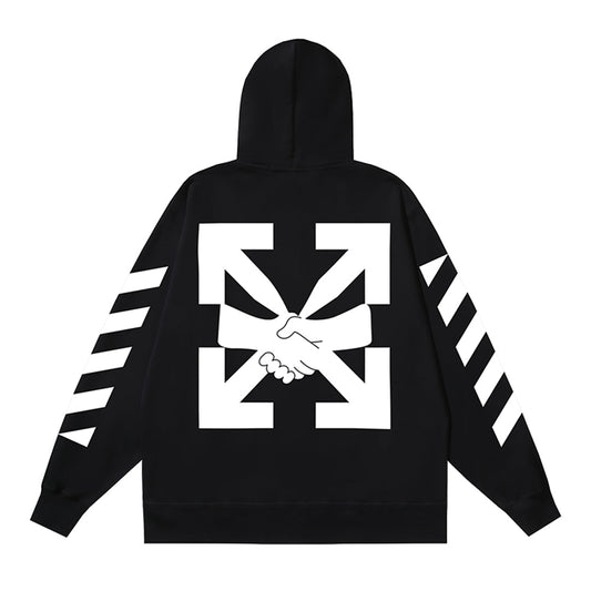 OFF Logo Print Hoodie Jacket