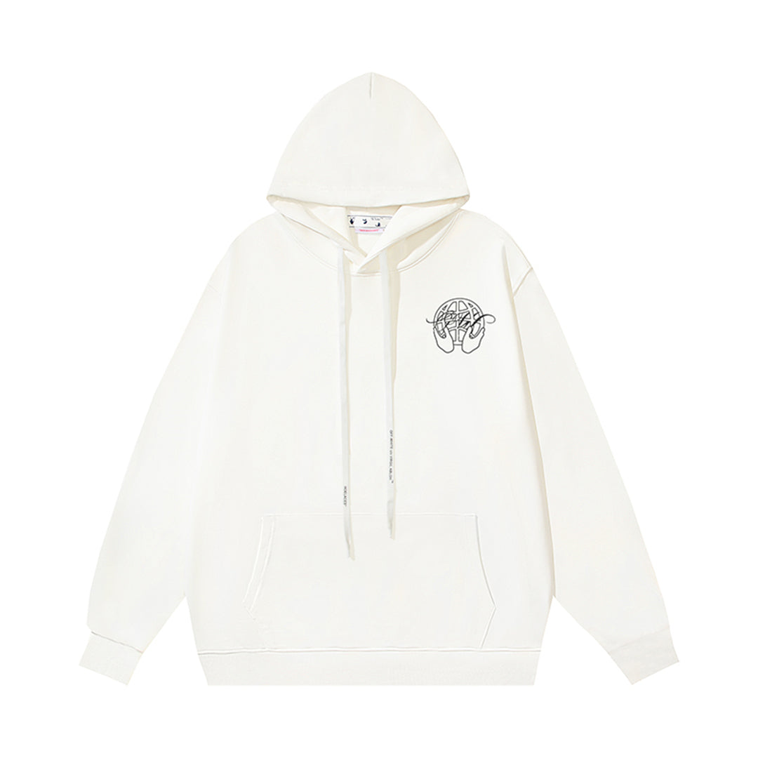 OFF-WHITELogo Print Hoodie - Premium Cotton Pullover