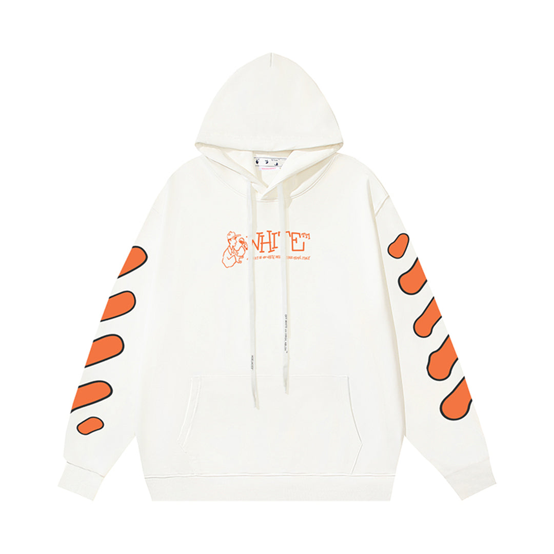 OFF-WHITELogo Print Hoodie - Premium Cotton Pullover