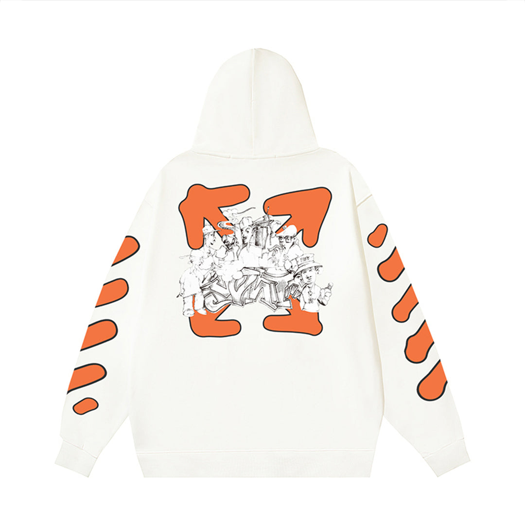 OFF-WHITELogo Print Hoodie - Premium Cotton Pullover