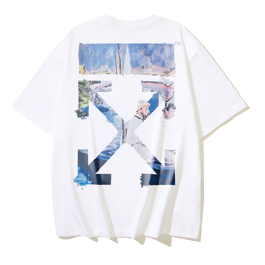 OFF-WHITEArrow Logo Print T-Shirt - Statement Piece