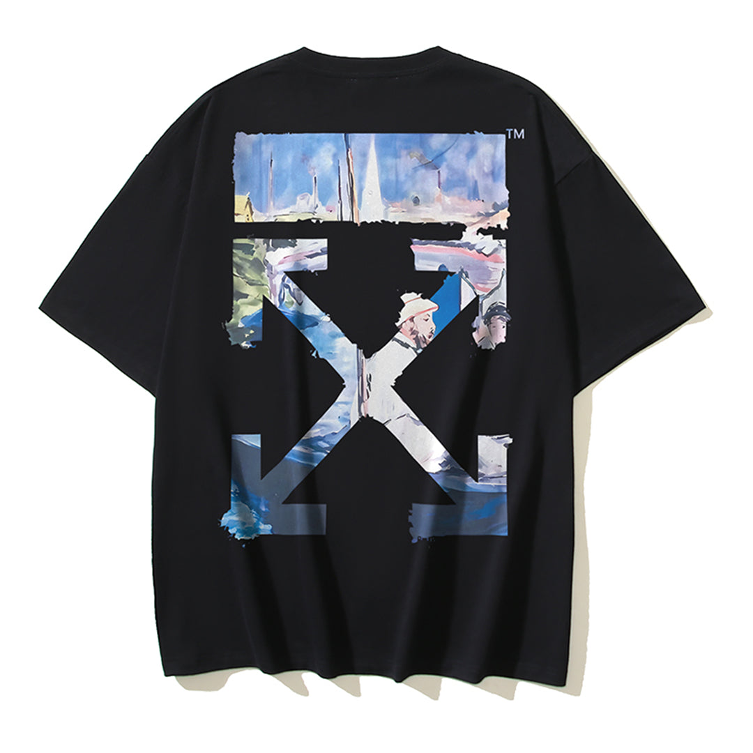 OFF-WHITEArrow Logo Print T-Shirt - Statement Piece