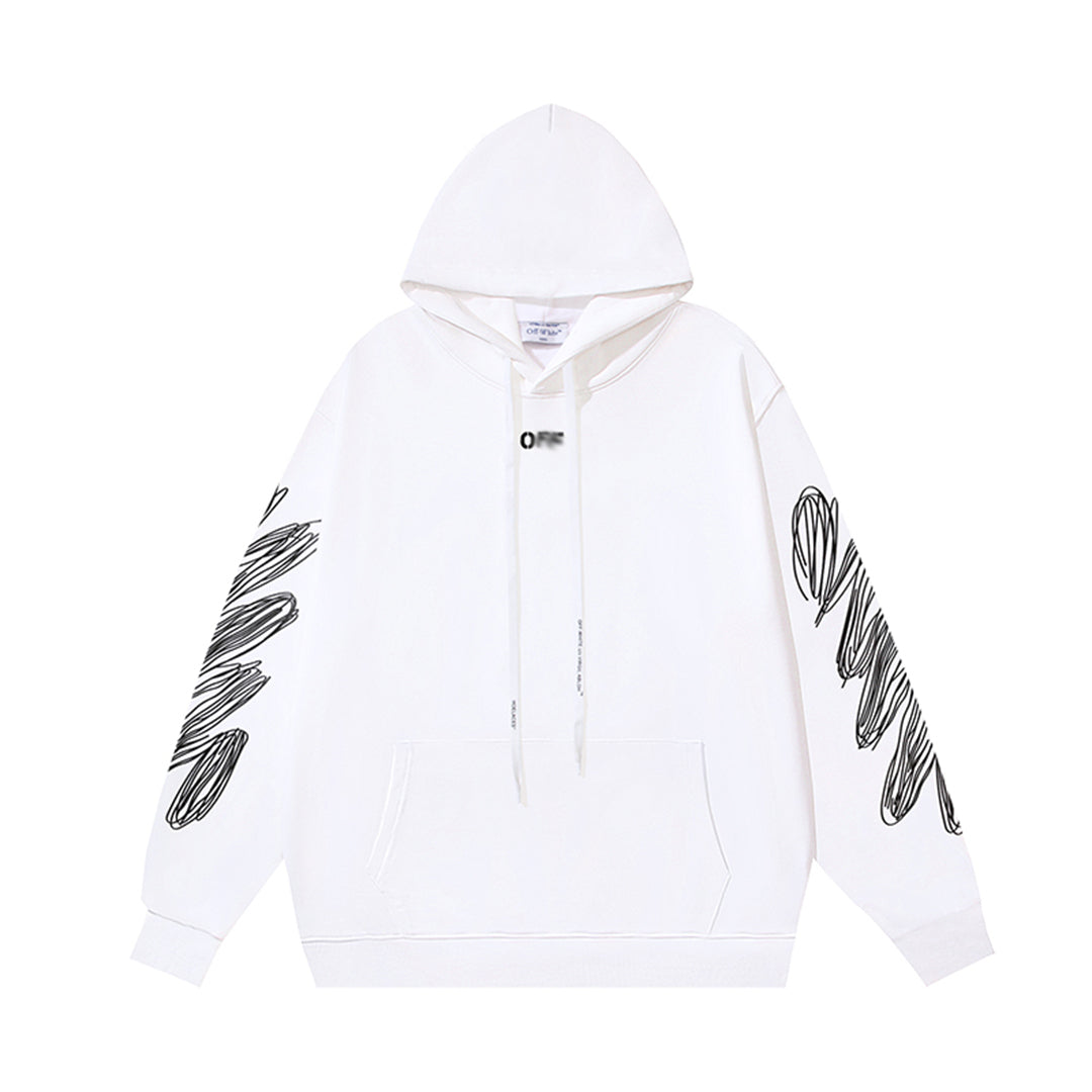 OFF-WHITELogo Print Hoodie - Premium Cotton Streetwear Pullover