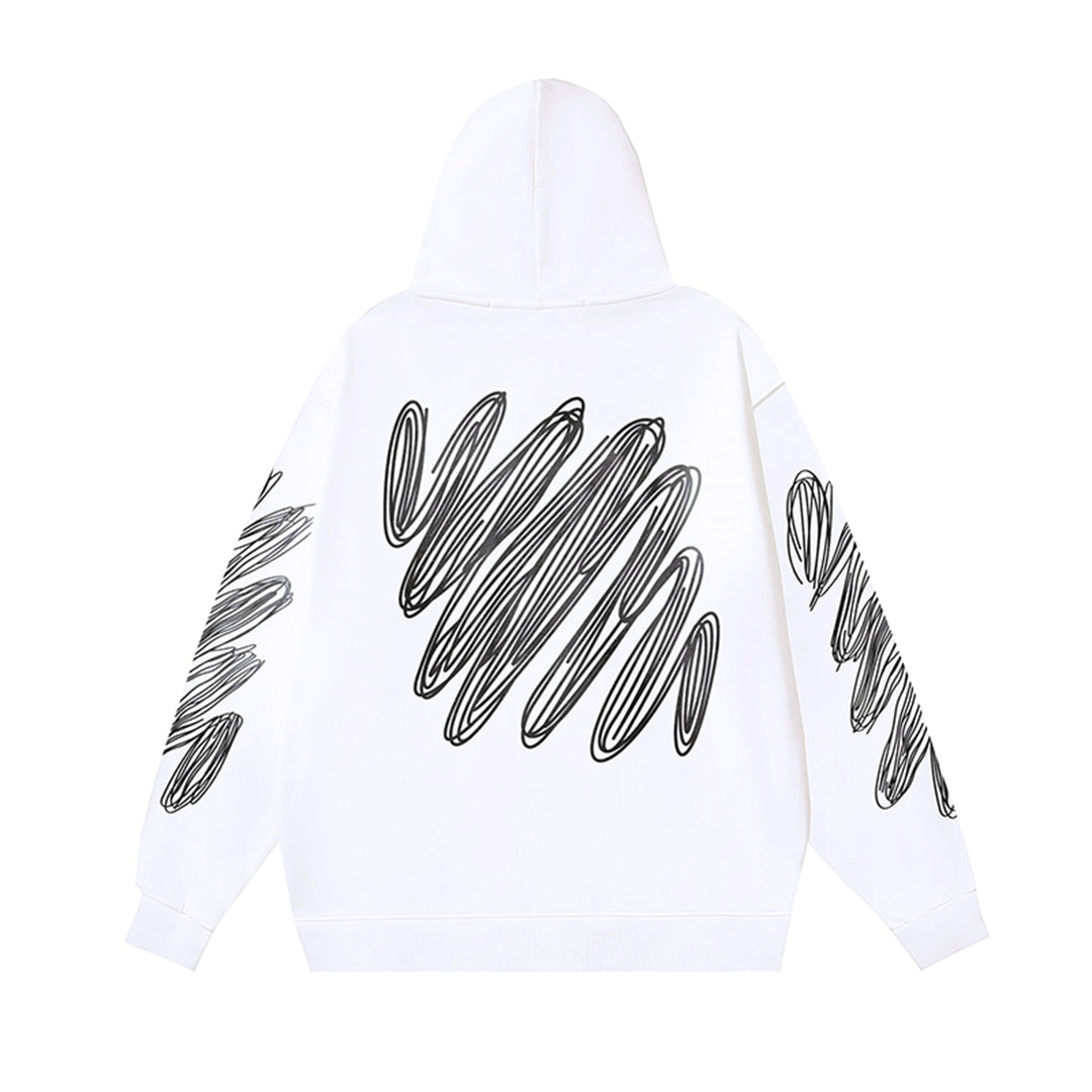 OFF-WHITELogo Print Hoodie - Premium Cotton Streetwear Pullover