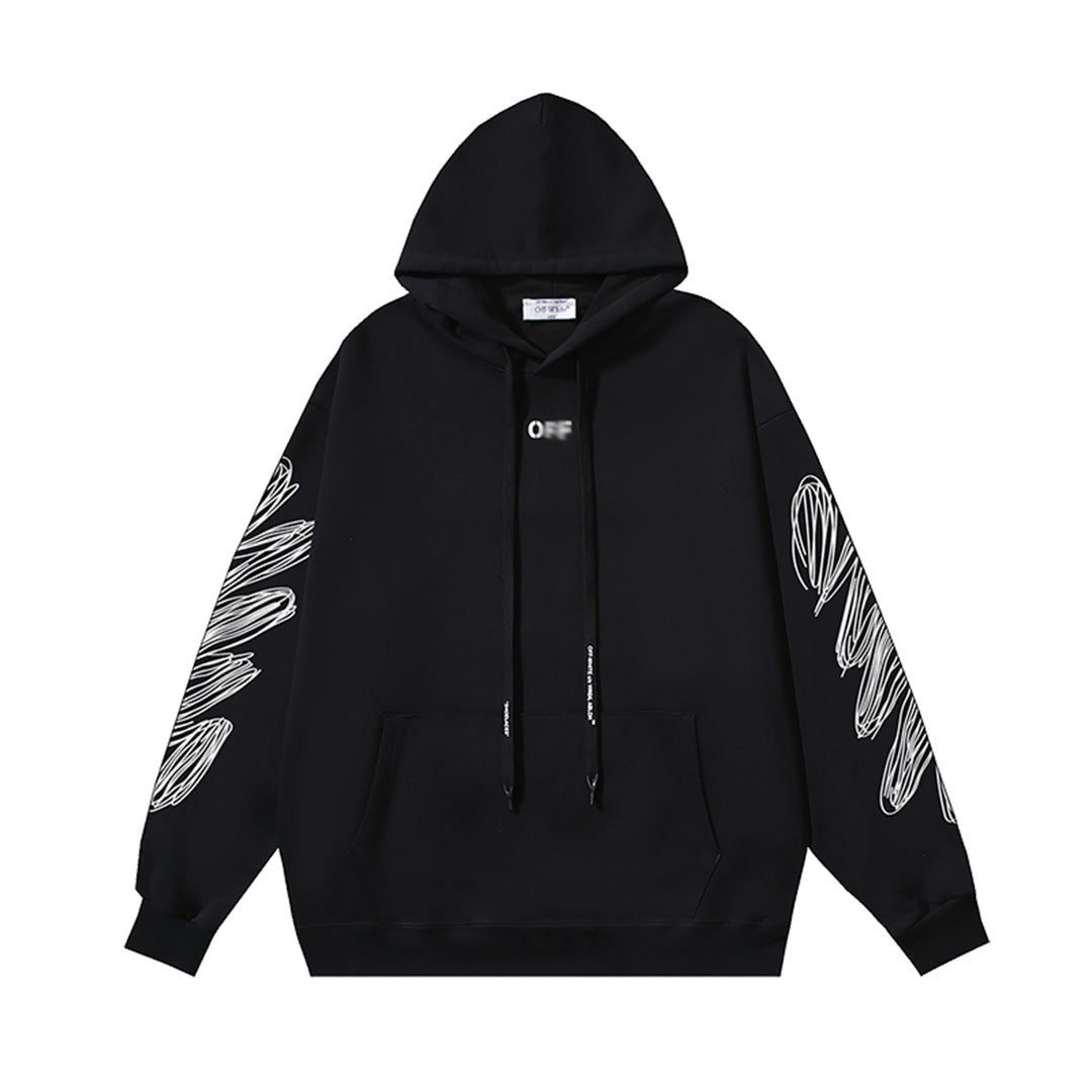 OFF-WHITELogo Print Hoodie - Premium Cotton Streetwear Pullover