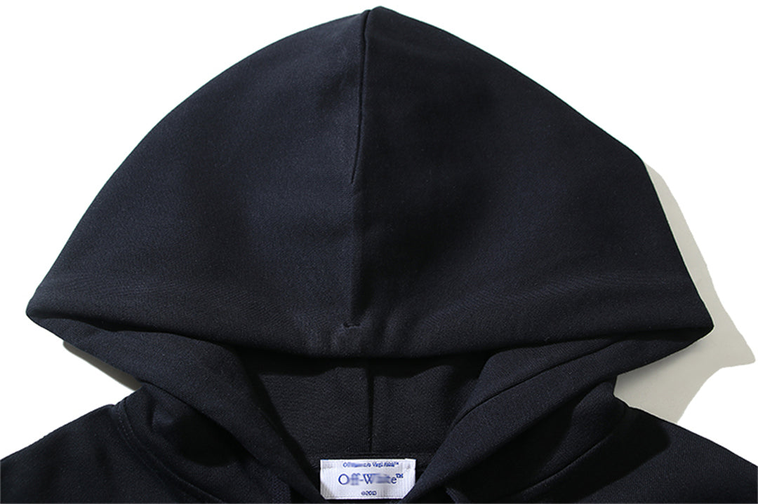 OFF-WHITELogo Print Hoodie Jacket - Premium Cotton Streetwear Hybrid