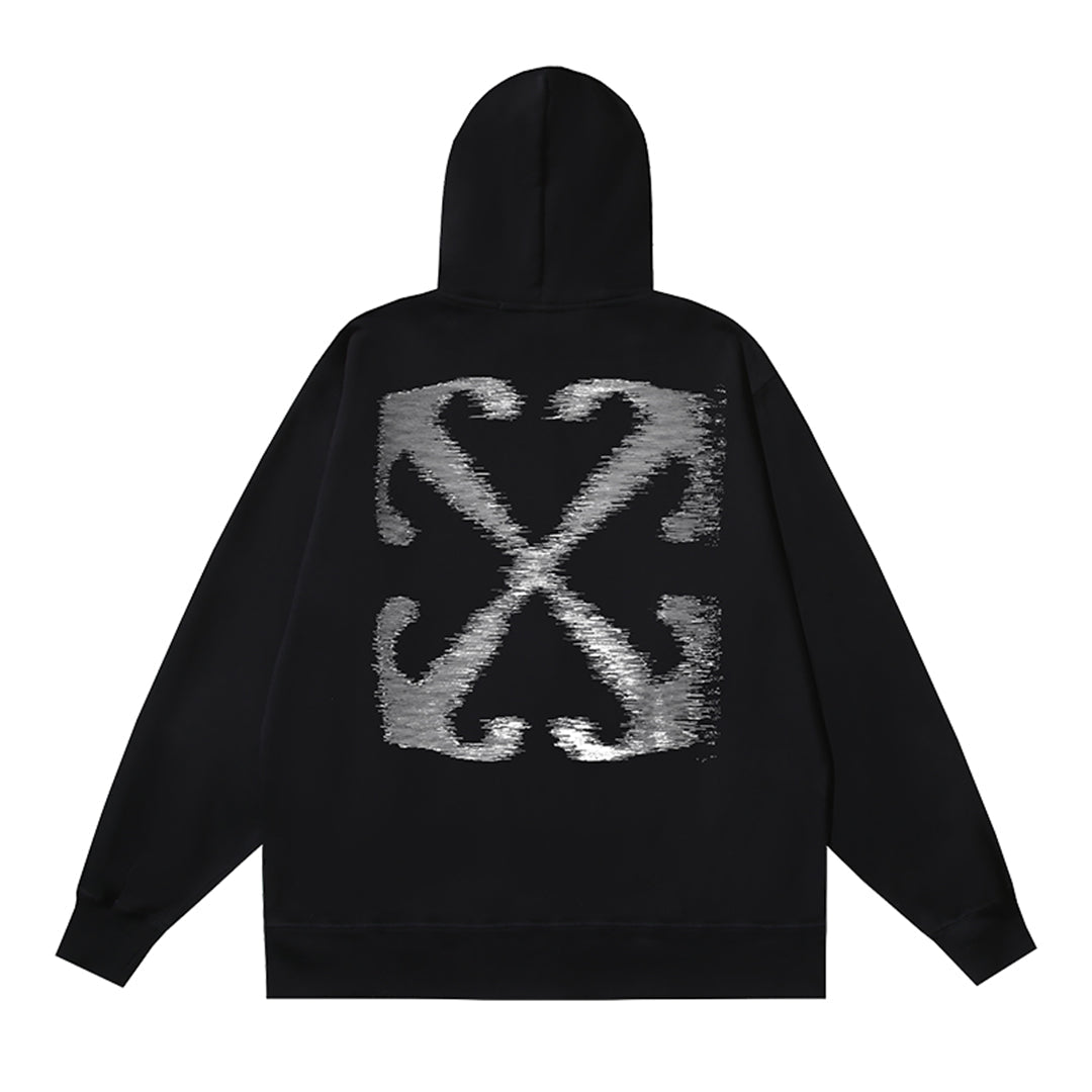 OFF-WHITELogo Print Hoodie Jacket - Premium Cotton Streetwear Hybrid